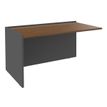 Banque d'accueil Module de départ bas OLA - L162,5 x H75,5 x P82,5 cm - structure carbone, plateau noyer