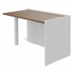 Banque d'accueil Retour direct bas OLA - L122,5 x H75,5 x P62,5 cm - structure blanc perle, plateau noyer