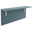 Tablette pour banque d'accueil OLA - réglable en hauteur - L120 x P30 cm - equerre blanche (A positionner sur module haut ou retour direct haut) - bleu argile