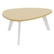 3253310179783-Table basse galet - L100xH42xP90/80 - pied blanc - plateau imitation hêtre-P_405134559_1-0