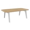 Table basse ILO - L114xP67xH39 cm - pieds blanc - finition chêne clair