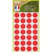 Apli Agipa - 168 Pastilles adhésives recyclées - rouge - diamètre 15 mm - réf 101784