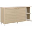 Crédence ABSOLU - L160 x H83 x P45 - 2 portes et 2 niches - Chêne structuré