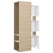 3483600819598-Bibliothèque Vestiaire ABSOLU - L100 x H188 x P45 - 3 bacs de rangement - Chêne structur-P_405137467_1-0