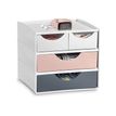 3462159017860-Mineral by CEP - Mini module de rangement - 2 petits et 2 grands tiroirs - blanc/rose poud-P_405139283_1-0