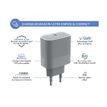 3571211490302-Force Power - Chargeur secteur pour smartphone - USB C - 45W - Power Delivery - GaN - Gris-P_405141704_5-1