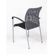 0404051443432-Lot de 4 chaises JULIA - avec accoudoirs - assise noire et dossier gris-P_405144343_4-3