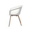 0404051443500-Lot de 4 chaises ONENNA - pieds bois - accoudoirs intégrés - coque blanche-P_405144350_3-2