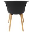 0404051443517-Lot de 4 chaises ONENNA - pieds bois - accoudoirs intégrés - coque noire-P_405144351_3-2
