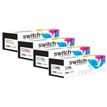 Cartouche laser compatible Brother TN247 - Pack de 4 - Noir, cyan, magenta, jaune - Switch