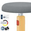 4002432129454-Leitz Ergo - Tabouret ergonomique assis/debout - hauteur réglable jusqu'à 79 cm - Jaune --2