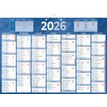 3592930026481-Calendrier bancaire année civile BOUCHUT "230 Bleu" 38,5 x 54 cm coloris bleu Pefc 70 %--1