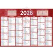 3592930026498-Calendrier bancaire année civile BOUCHUT "230 Rouge" 38,5 x 54 cm coloris rouge Pefc 70 %--0