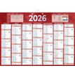 3592930026498-Calendrier bancaire année civile BOUCHUT "230 Rouge" 38,5 x 54 cm coloris rouge Pefc 70 %--1