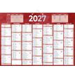 3592930028638-Calendrier bancaire année civile BOUCHUT "230 Rouge" 38,5 x 54 cm coloris rouge Pefc 70 %--0