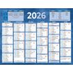3592930026429-Calendrier bancaire année civile BOUCHUT "205 Bleu" 13,5 x 17, 5 cm coloris bleu Pefc 70 %--0