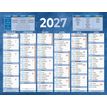 3592930028560-Calendrier bancaire année civile BOUCHUT "205 Bleu" 13,5 x 17,5 cm coloris bleu Pefc 70 %--0