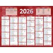 3592930026436-Calendrier bancaire année civile BOUCHUT "205 Rouge" 13,5 x 17,5 cm coloris rouge Pefc 70 %--0