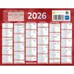 3592930026436-Calendrier bancaire année civile BOUCHUT "205 Rouge" 13,5 x 17,5 cm coloris rouge Pefc 70 %--1