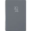 Agenda à spirale Portland - 1 semaine sur 2 pages - 17 x 24,5 cm - gris - Oberthur