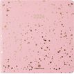 Agenda Céleste - 1 semaine sur 2 pages - 16 x 16 cm - rose/or - Oberthur