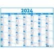 Calendrier Classique - 7 mois par face - 21 x 26,5 cm - bleu - Oberthur
