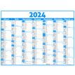 3664447154596-Calendrier Classique - 7 mois par face - 21 x 26,5 cm - bleu - Oberthur-P_405149380_2-1