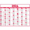 3664447154602-Calendrier Classique - 7 mois par face - 21 x 26,5 cm - rouge - Oberthur-P_405149381_2-1