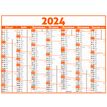 3664447154671-Calendrier Classique - 7 mois par face - 43 x 55 cm - orange - Oberthur-P_405149388_2-1