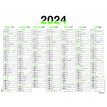 Calendrier Fluo - 7 mois par face - 21 x 26,5 cm - vert - Oberthur