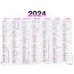 3664447154725-Calendrier Fluo - 7 mois par face - 21 x 26,5 cm - rose - Oberthur-P_405149390_1-0