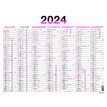 3664447154763-Calendrier Fluo - 7 mois par face - 32 x 42 cm - rose - Oberthur-P_405149394_2-1