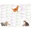 3664447151434-Calendrier Chats 4 saisons - 6 mois par face - 21 x 26,5 cm - Oberthur-P_405149418_1-0