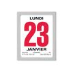3664447157290-Oberthur - Bloc éphéméride classique - 7 x 9,5 cm - gris-P_405149433_2-1