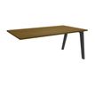 Bureau simple STEELY - L120 cm - Bureau suivant - Pieds carbone - plateau imitation noyer