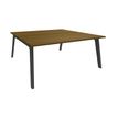 3253310481176-Bureau double STEELY - L140 cm - Bureau de départ - Pieds carbone - plateau imitation noy-P_405150755_1-0
