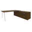 3253310362321-Bureau STEELY Manager - L180 x P100 x H72,5 cm - console retour à droite (2 tiroirs) L200 x P60 x H72,5 cm - pieds b-P_405150772_1-0