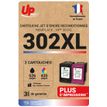 3584770904869-Cartouche compatible HP 302XL - Pack de 2 - noir, cyan, magenta, jaune - Uprint-P_405150784_1-0