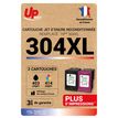 3584770904876-Cartouche compatible HP 304XL - Pack de 2 - noir, cyan, magenta, jaune - Uprint-P_405150785_1-0