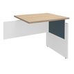 Retour direct pour Bureau INEO JET UP Bureau Vallée - Réglable en hauteur - L80 x H74/78/82 x P60 cm - Pieds Blanc/bleue - plateau chêne clair