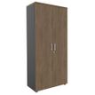 3253310333451-Armoire haute EXPRIM/LOFTER/LEVEL - H180 x L80 x P47 - 2 portes - Corps anthracite - Dessus et portes i--0