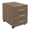 Caisson mobile EXPRIM/LOFTER/LEVEL - L43 x H56 x P60 cm - 3 tiroirs - Imitation noyer