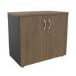 3253310268715-Armoire basse IDRA/DUAL - H72 x L80 x P47 - 2 portes - Corps anthacite - Dessus et portes imitation noy--0