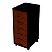 3219091959518-Module de bureau - 6 tiroirs - 71x30x39 - noir et rouge--0