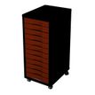 3219091959815-Module de bureau - 12 tiroirs - 71x30x39 - noir et rouge--0