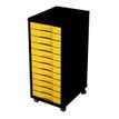 3219091959822-Module de bureau - 12 tiroirs - 71x30x39 - noir et jaune--0