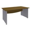 3253310263703-Bureau droit DUAL - L180 - Pieds alu - plateau imitation noyer-P_405152157_1-0