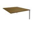 Bureau Bench IRIS - L140 cm - Plan suivant - Pieds aluminium - plateau imitation noyer