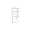 3253310524149-Bibliothèque haute IDRA/DUAL avec 2 portes basses - L80 x H180 x P47 - Corps anthracite - Po-P_405152478_1-4