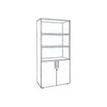 3253310526242-Bibliothèque haute IDRA/DUAL avec 2 portes basses - L80 x H180 x P47 - Corps blanc - Port-P_405152479_1-4